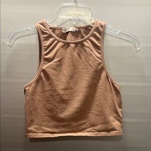 Good American "Cut in Crop" Tank, Putty Color, Size 1